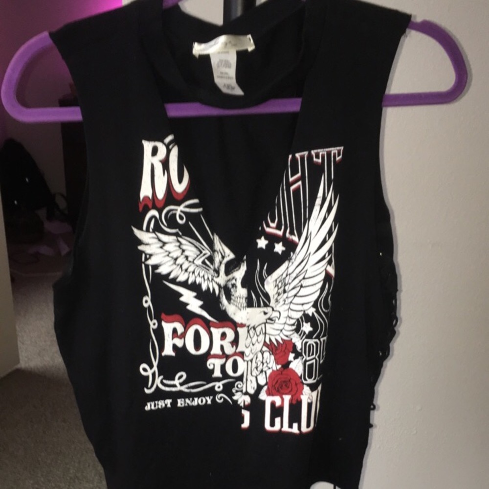 Gaze USA Distressed Graphic Band Tank